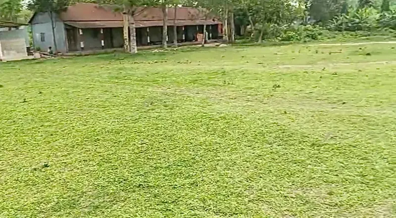 The 5-acre campus grounds in Lohajuri