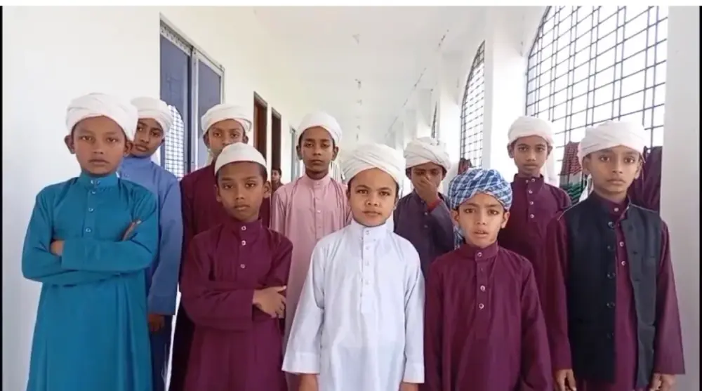 Orphans sponsored by Dr. Nazmul Khan at the campus